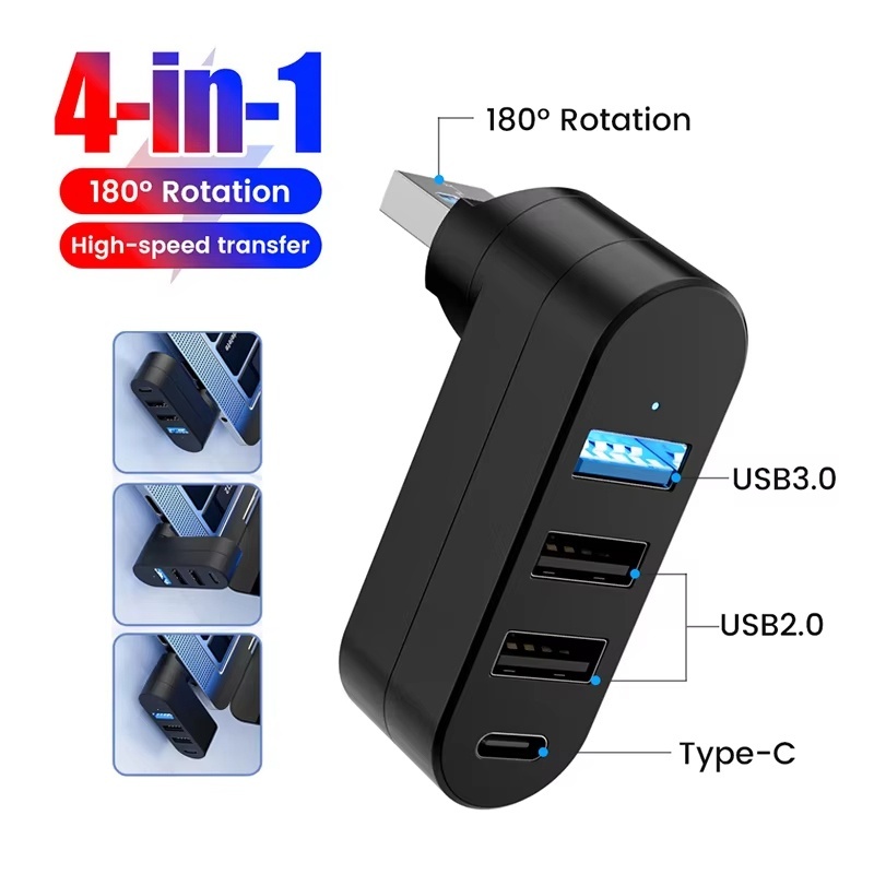 Laptop Accessories Usb - موزع USB 3.0 صغير بأربعة منافذ