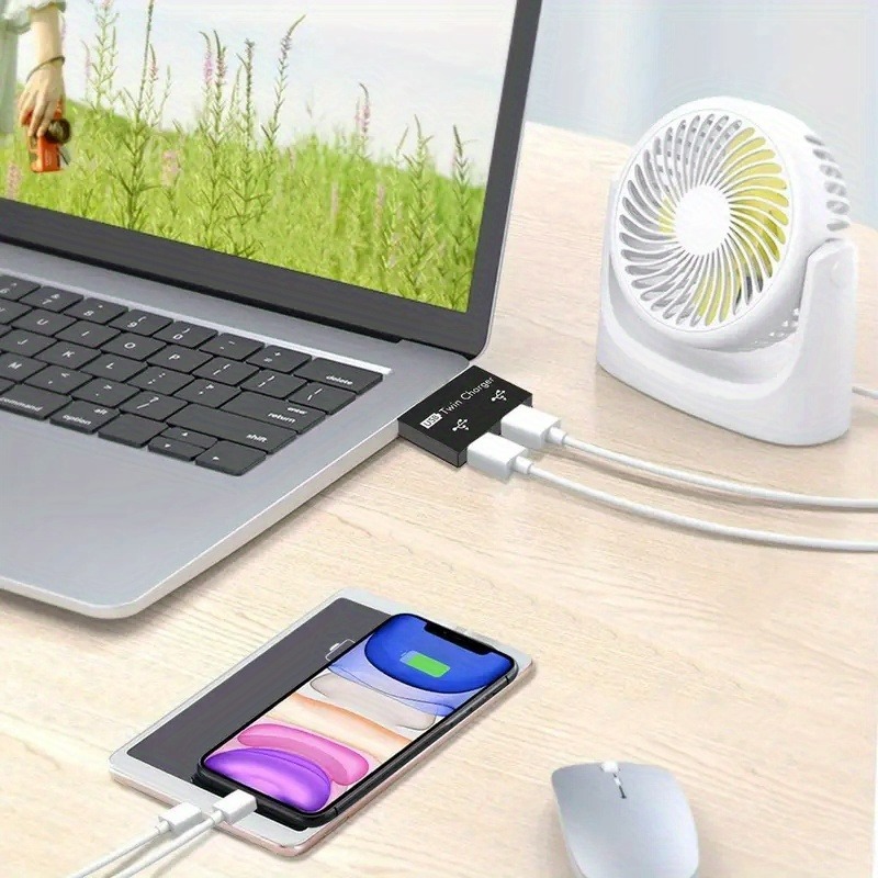 USB2.0 الفاصل 1 ذكر إلى 2 مناف - مراجعة Laptop Accessories Usb وسعره