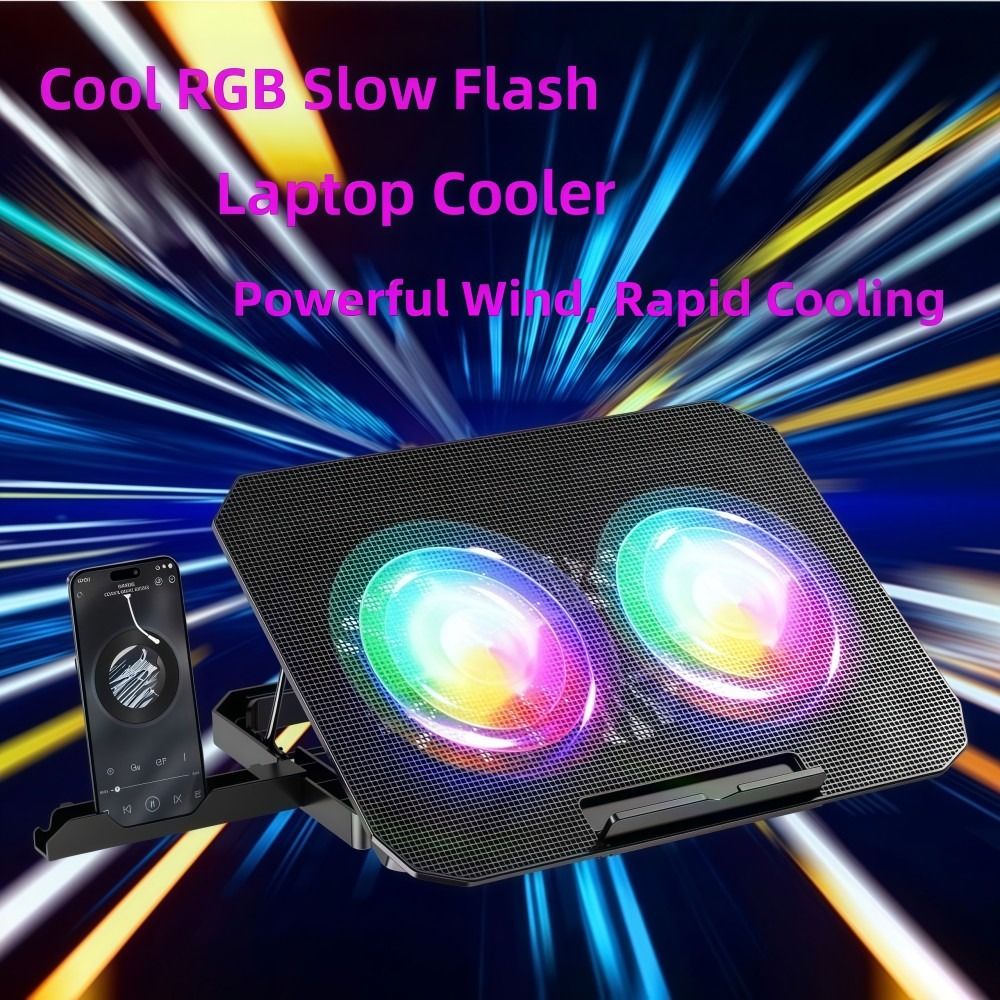 مبرد لابتوب بمروحتين مع حامل ه - مراجعة Laptop Accessories Cooling Pad وسعره