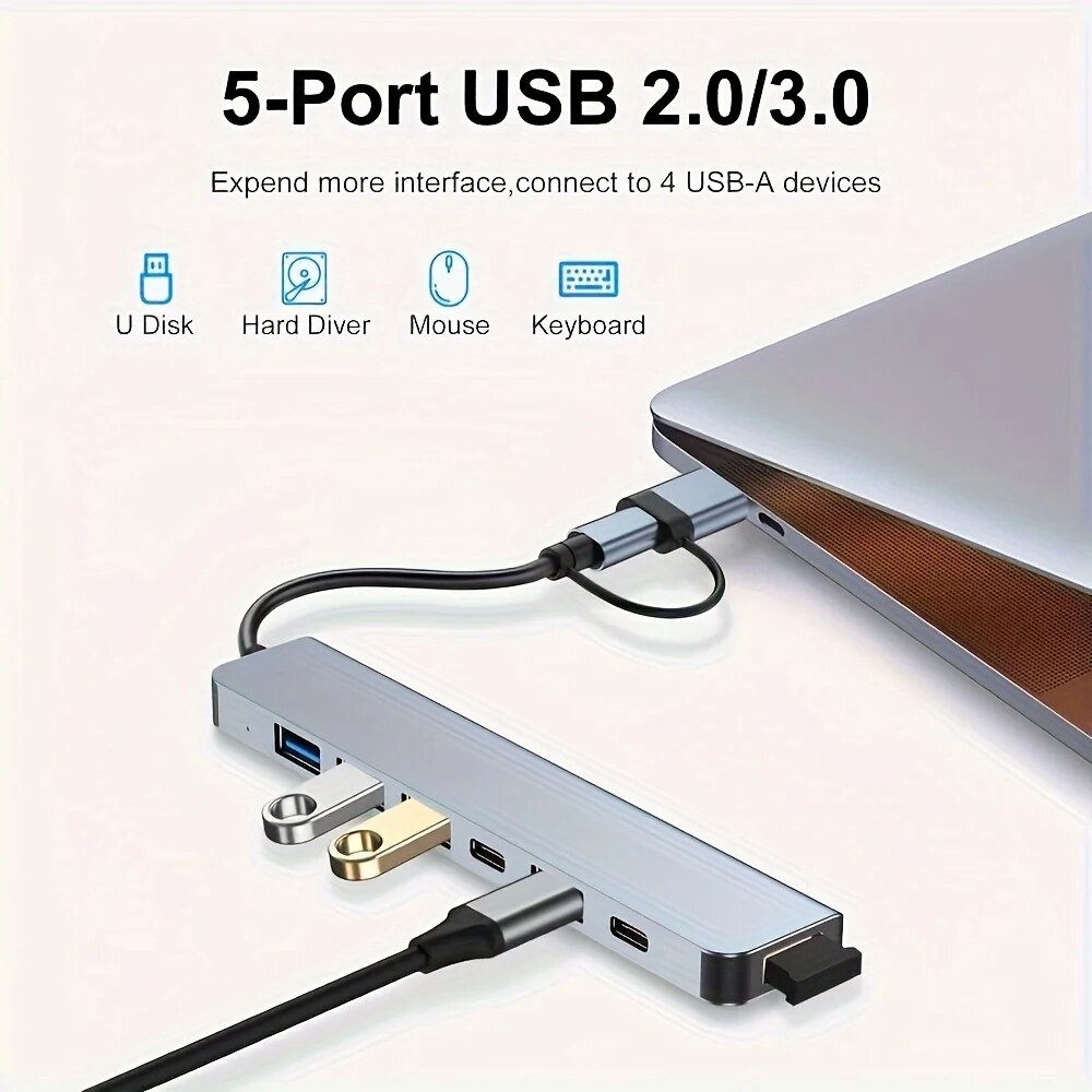 محول USB3.0 ثنائي الوظيفة بـ 7 - مراجعة Laptop Accessories Usb وسعره