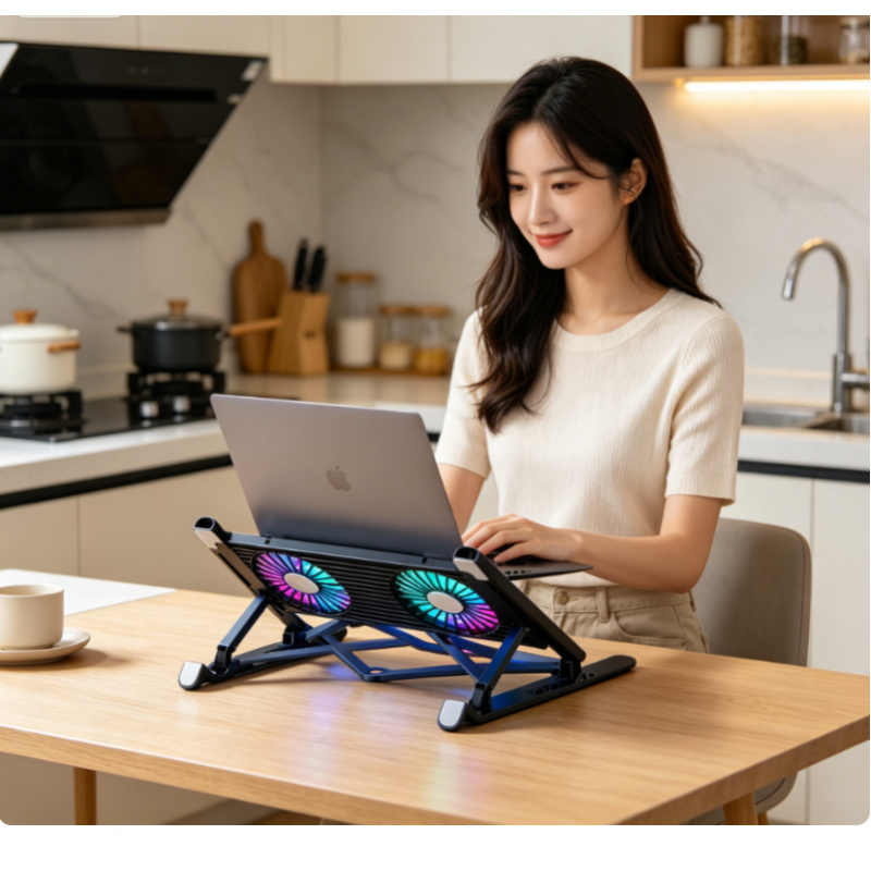 قاعدة تبريد جديدة قابلة للطي ل - مراجعة Laptop Accessories Cooling Pad وسعره